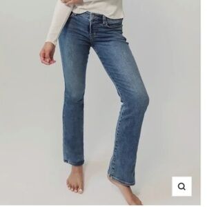 BLANQI Denim Maternity Belly Support Flare Jeans Worn Indigo Size 6